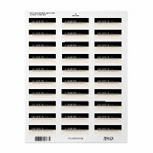 Fett-Etikett für moderne grafische Blockadressen (Vorne)