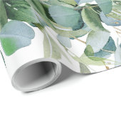 Fett Eukalyptus Wrapping Paper - Trendy Greenery Geschenkpapier (Rolleneckpunkt)