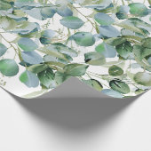 Fett Eukalyptus Wrapping Paper - Trendy Greenery Geschenkpapier (Ecke)