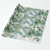 Fett Eukalyptus Wrapping Paper - Trendy Greenery Geschenkpapier (Ungerollt)