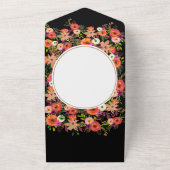 Fett Fall Floral Wedding All in One Invitation All In One Einladung (Außenbereich)