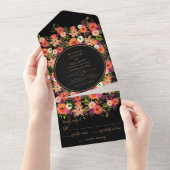 Fett Fall Floral Wedding All in One Invitation Einladung (Abreißen)