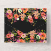 Fett Fall Floral Wedding All in One Invitation Einladung (Rückseite)