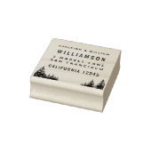 Fett familienfreundliche Typografie Pine Tree Rück Gummistempel (Stempel)
