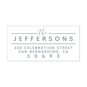 Fett Familienname Typografy Rücksendeadresse Permastempel