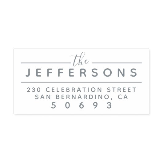 Fett Familienname Typografy Rücksendeadresse Permastempel (Design)