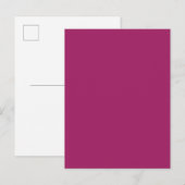 Fett Farbe Block Wedite - Magenta Ankündigungspostkarte (Vorne/Hinten)