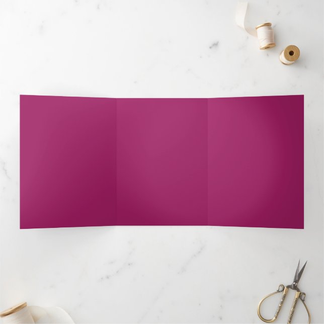 Fett Farbe Block Wedite - Magenta Dreifach Gefaltete Karte (Innenseite)