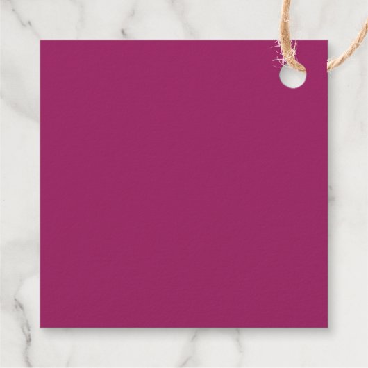 Fett Farbe Block Wedite - Magenta Geschenkanhänger (Rückseite)