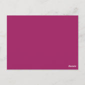 Fett Farbe Block Wedite - Magenta Postkarte (Rückseite)