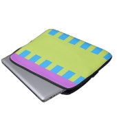 Fett Farbe Blöcke Grün Blau Rosa 7 Laptopschutzhülle (Vorne Knopf)