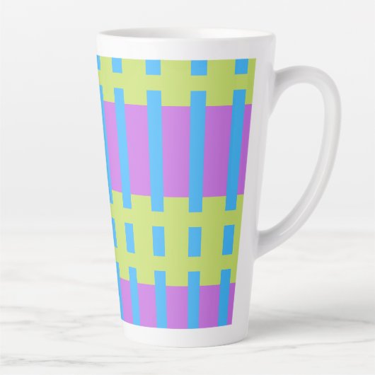 Fett Farbe Blöcke Grün Blau Rosa 7 Milchtasse (Rechts)