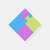 Fett Farbe Blöcke Grün Blau Rosa 7 Serviette (Ecke)