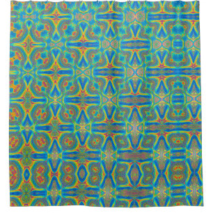 Fett farbenfroh Abstrakt Duschvorhang