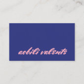 Fett farbenfroh spielerisch Retro Typografie Blau  Visitenkarte (Vorderseite)