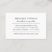 Fett farbenfrohe Blüte in Weiß Visitenkarte (Rückseite)