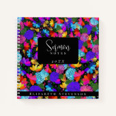 Fett farbenfrohe Florals Sermon Notes Add Year & N Notizblock (Vorderseite)