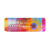 Fett farbenfrohe Funky Spirografs und Streifen (Vorne)