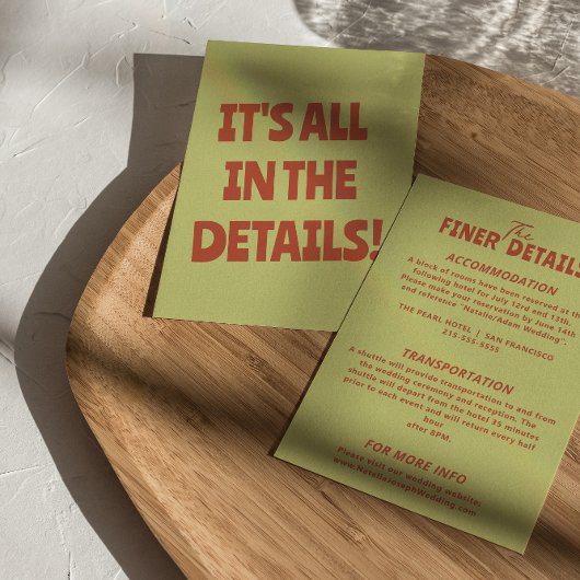 Fett farbenfrohe Retro Funky Einzigartige Hochzeit Begleitkarte