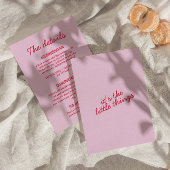 Fett farbenfrohe Retro Funky Modern Wedding Detail Begleitkarte