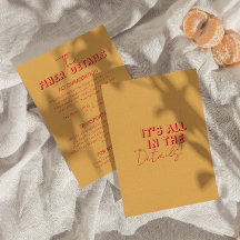 Fett farbenfrohe Retro Funky Modern Wedding Detail