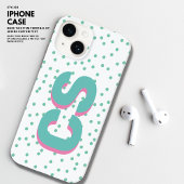 Fett farbige Big Initials Shadow Text Spot Green Case-Mate iPhone Hülle