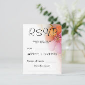 Fett farbige florale RSVP-Karte RSVP Karte (Stehend Vorderseite)