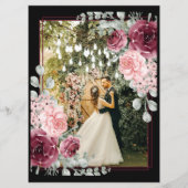 Fett-farbige Foto-Hochzeit Menükarte (Rückseite)