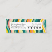 Fett farbige handgefertigte Streifen mit sozialen Mini Visitenkarte (Rückseite)