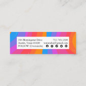 Fett farbige handgefertigte Streifen mit sozialen Mini Visitenkarte (Rückseite)