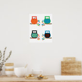 Fett farbige Kinderzimmer-Prints (Vier 8x10) Poster (Küche)