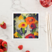 Fett farbige moderne Blume Papier Napkins Serviette (Beispiel)