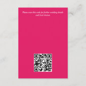 Fett farbige rosa orangefarbene Torfbäume elegant  Begleitkarte (Rückseite)