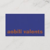 Fett farbige spielerische Typografie Moderne Blau Visitenkarte (Vorderseite)