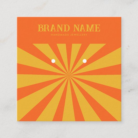 Fett farbige Star Modern Ohrringe Display Card Quadratische Visitenkarte (Vorderseite)