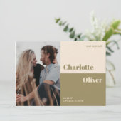 Fett farbige typografische Redaktion modern ein Fo Save The Date (Stehend Vorderseite)