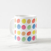 Fett farbige Wasserfarbe Dotty Blobs Kaffeetasse (Vorderseite Links)