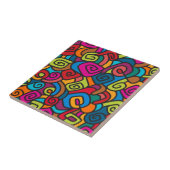 Fett farbige Wirble Designfolie Fliese (Seite)