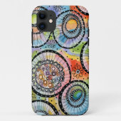 Fett farbiger Circle Doodle iPhone 11 Fall Case-Mate iPhone Hülle (Rückseite)