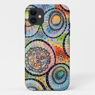 Fett farbiger Circle Doodle iPhone 11 Fall Case-Mate iPhone Hülle