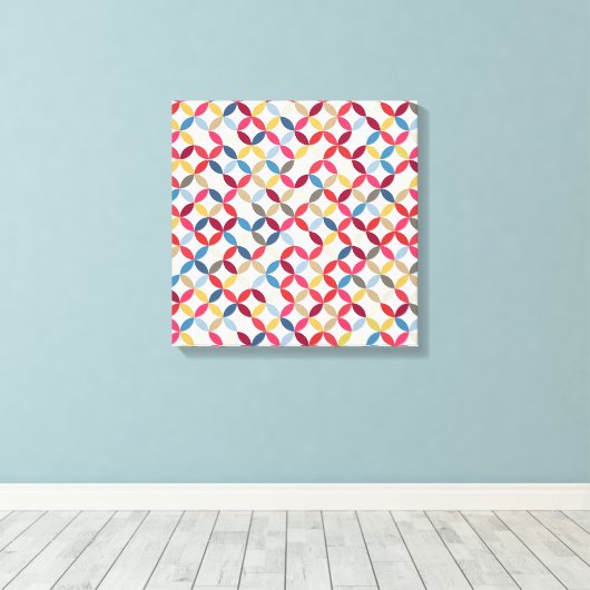 Fett farbiger, kreisförmiger Leinwand (Insitu (Holzboden))