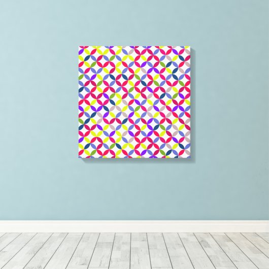 Fett farbiger, kreisförmiger Leinwand (Insitu (Holzboden))