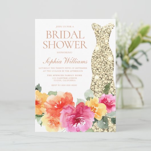 Fett farbiges Brautparty Einladung (Stehend Vorderseite)