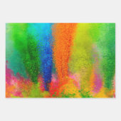 Fett farbiges Dusty Rainbow Hues Trio-Muster Geschenkpapier Set (Vorderseite 2)