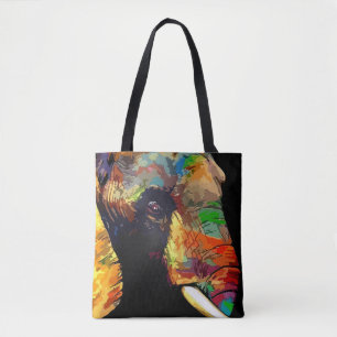 Fett farbiges Elefantenkopfportrait Tasche