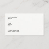 Fett farbiges Elefantenkopfportrait Zeichnend Visitenkarte (Rückseite)