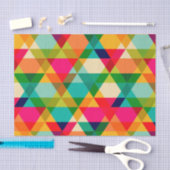 Fett farbiges, geometrisches Dreieck-Muster Seidenpapier (Handwerk)