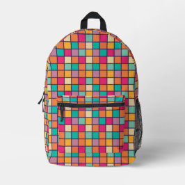 Fett farbiges Patchwork Bedruckter Rucksack