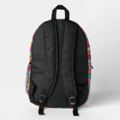 Fett farbiges Patchwork Bedruckter Rucksack (Rückseite)