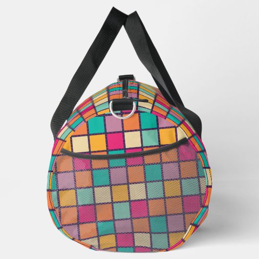 Fett farbiges Patchwork Duffle Bag (Rechts)